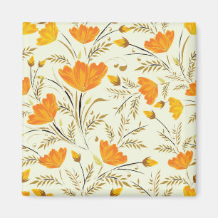 Yellow rose magnet