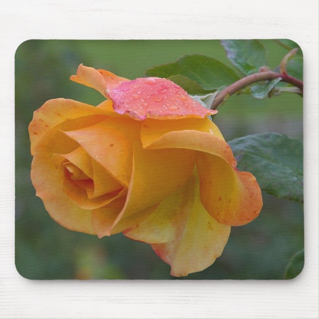 Yellow Rose Mouse Mat (Front)