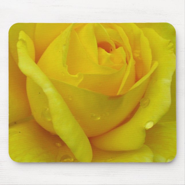 Yellow rose mouse mat (Front)