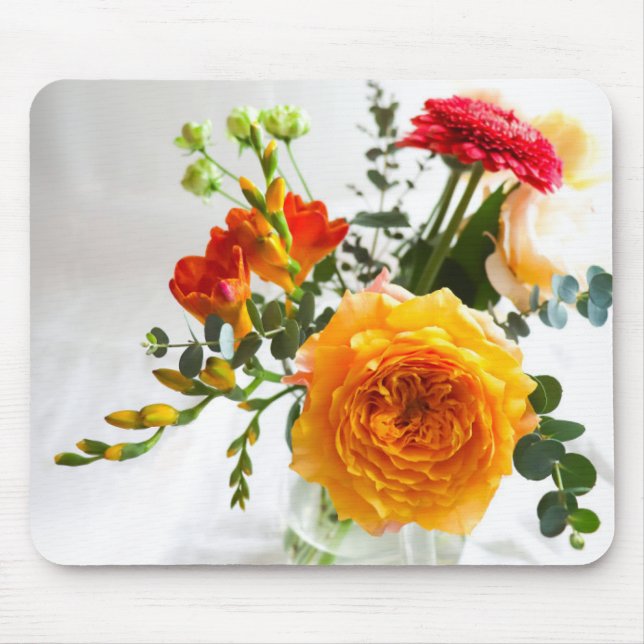Yellow Rose Mouse Pad (Front)