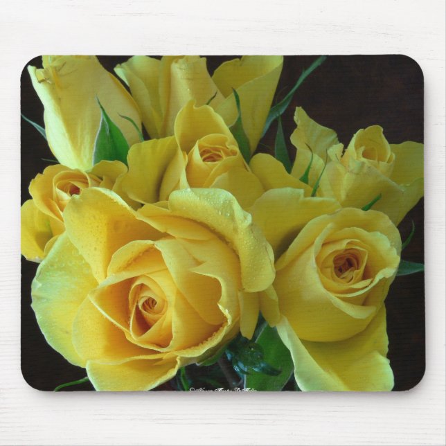 Yellow Rose Mousepad (Front)
