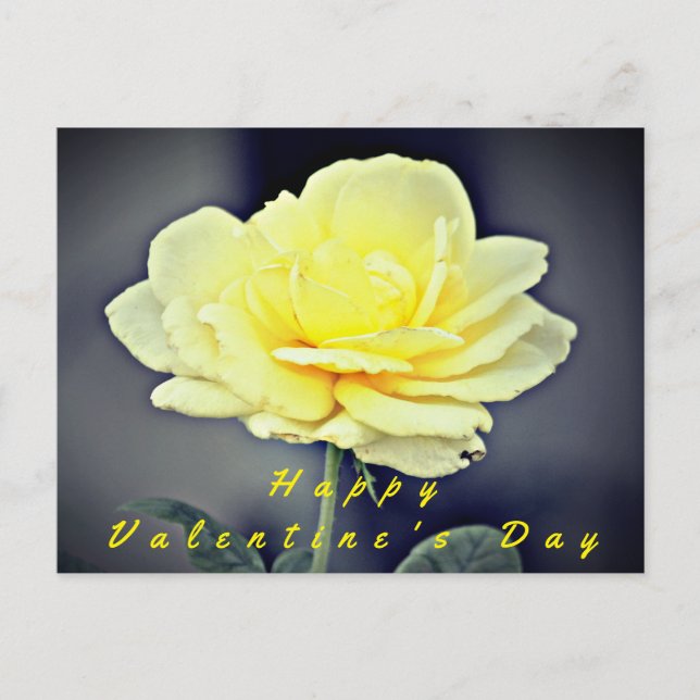 Yellow Rose of Friendship Valentine Card (Front)