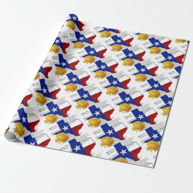 Yellow Rose of Texas Civil War Song Wrapping Paper (Unrolled)