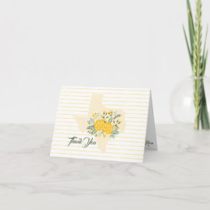 Yellow Rose of Texas - Gingham State Wedding Note Card