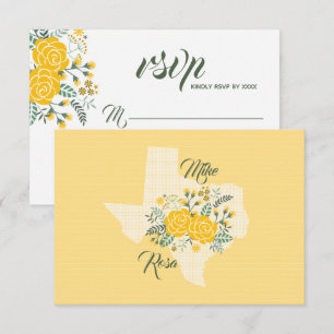Yellow Rose of Texas - Gingham State Wedding RSVP