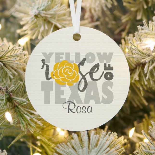 Yellow Rose of Texas Metal Tree Decoration (Insitu)