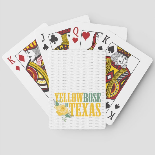 Yellow Rose of Texas Playing Cards (Back)
