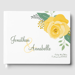Yellow Rose of Texas Wedding Guest Book