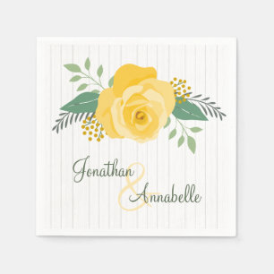 Yellow Rose of Texas Wedding Napkin