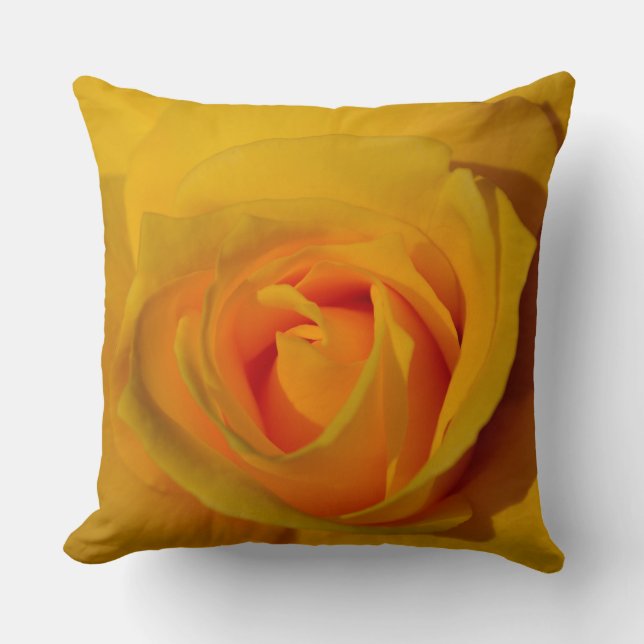 Yellow Rose orange rose romantic rose Cushion (Front)