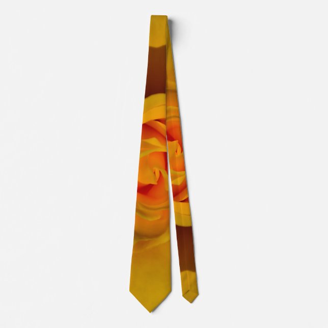 Yellow Rose, orange rose, romantic rose  Tie (Front)