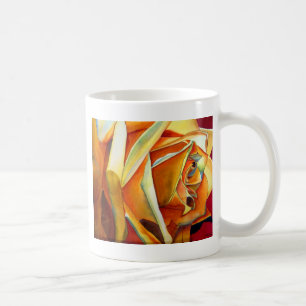 Yellow Rose original watercolor art flower Coffee Mug