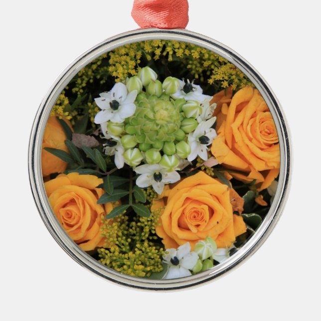 Yellow rose ornament (Front)