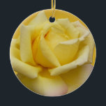 Yellow Rose Ornament Personalised Rose Decoration<br><div class="desc">Romantic Rose Ornaments Personalised Holiday Yellow Rose Classic Flower Decorations Your Name Here Wedding Keepsake Customisable Romantic Yellow Rose Christmas Ornaments, Rose Gifts Hanukkah Neutral Holiday Decorations Rose Ornaments Keepsakes & Gifts for Weddings Anniversary I Love You Any Day Yellow Rose Decorations for Friend Family Men Women Kids Home &...</div>