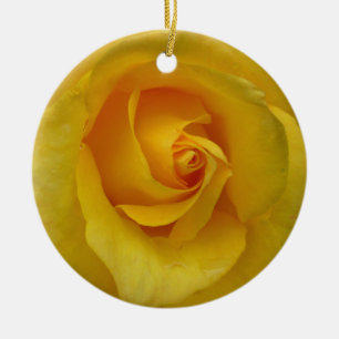 Yellow Rose Ornament Personalised Rose Decorations