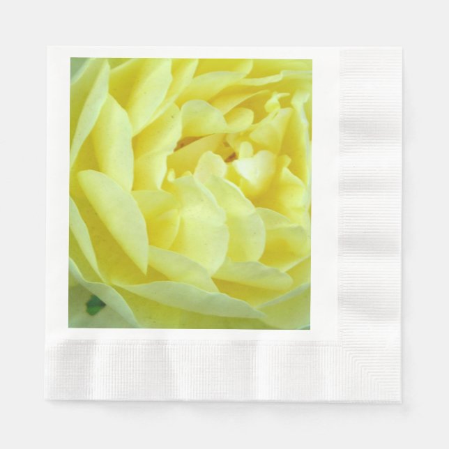 Yellow Rose Paper Napkins (Front)