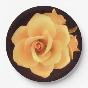 Yellow Rose Paper Plate
