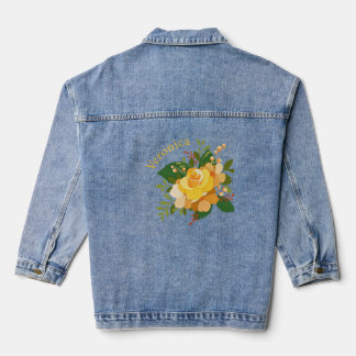 Yellow Rose Personalised Denim Jacket