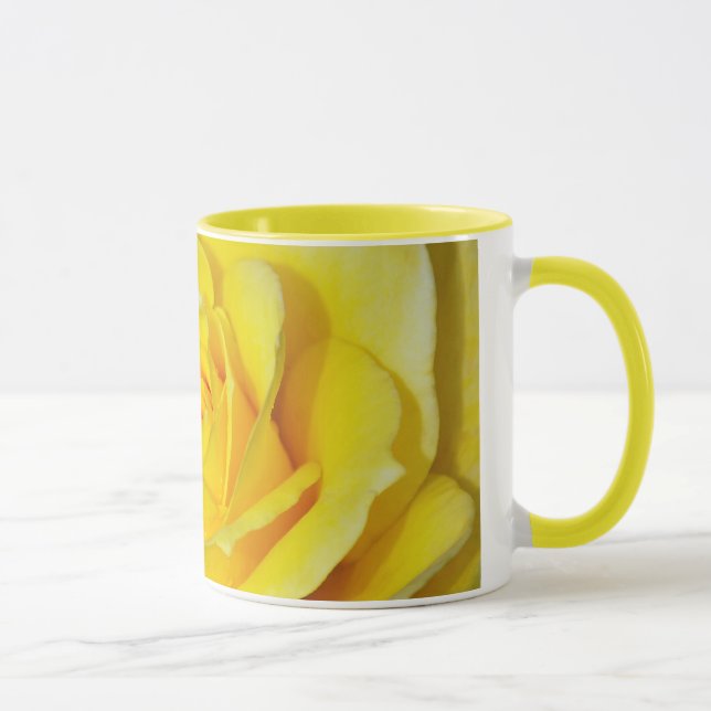 Yellow rose petals coffee mug (Right)