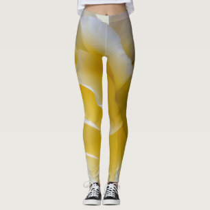 Yellow rose petals leggings
