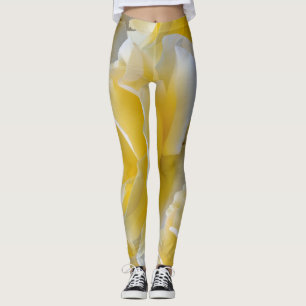 Yellow rose petals leggings