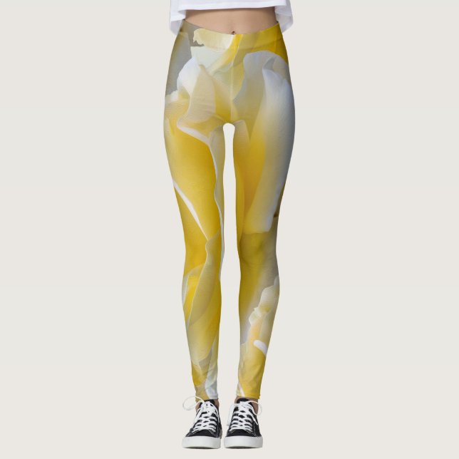 Yellow rose petals leggings (Front)