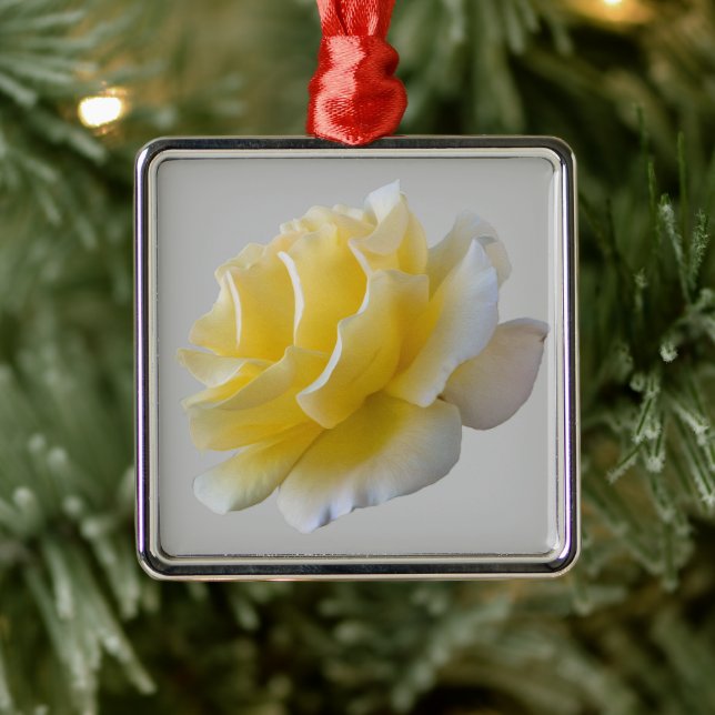 Yellow rose petals metal tree decoration (Tree)