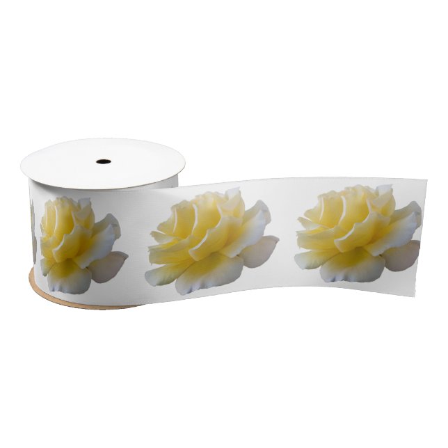 Yellow rose petals satin ribbon (Spool)