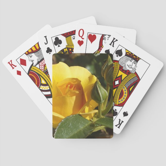 Yellow rose playing cards (Back)