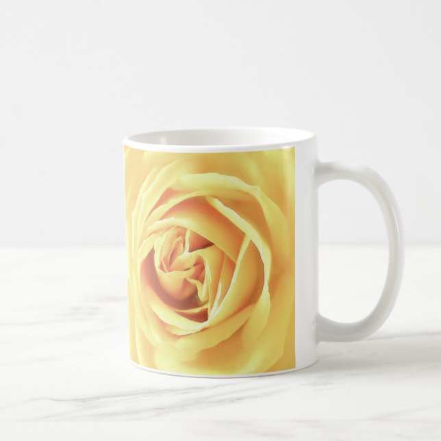Yellow rose print coffee mug (Right)
