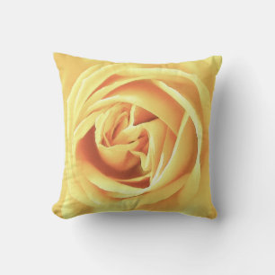 Yellow rose print cushion