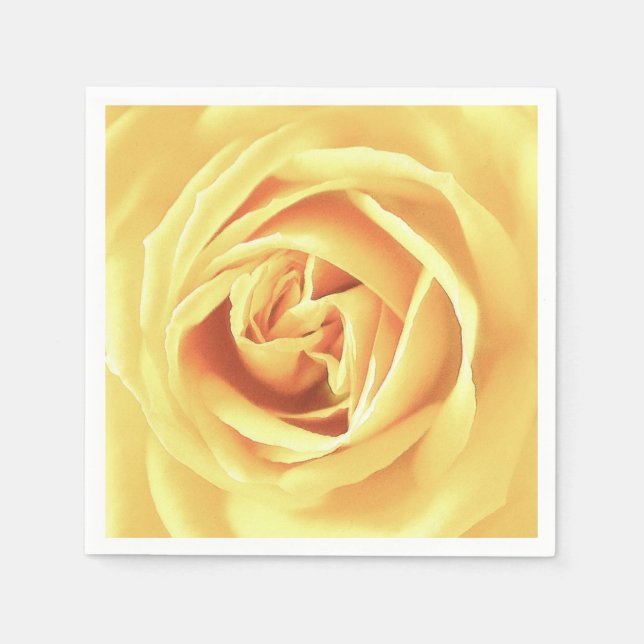 Yellow rose print napkin (Front)