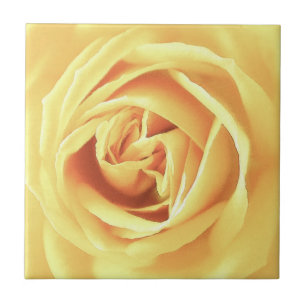 Yellow rose print tile