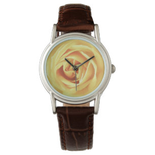Yellow rose print watch