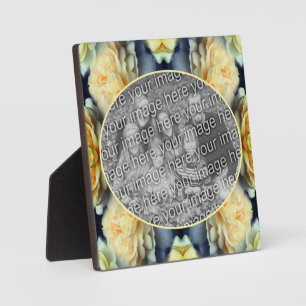 Yellow Rose Raindrops Add Your Own Photo Plaque