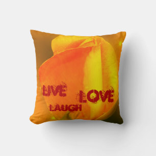 Yellow Rose Shine Throw Pillow