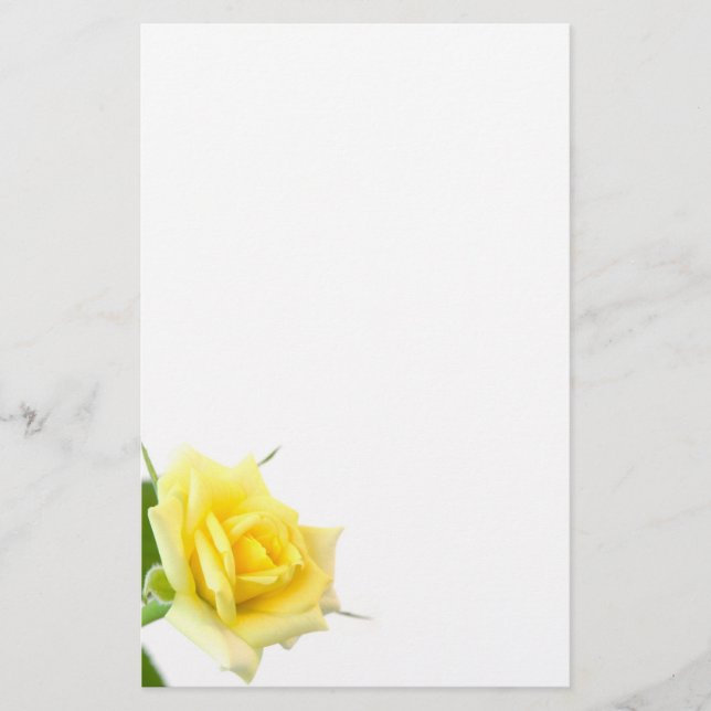 Yellow rose stationery (Front)