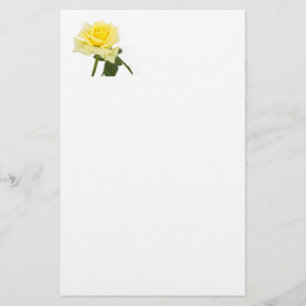 Yellow rose stationery