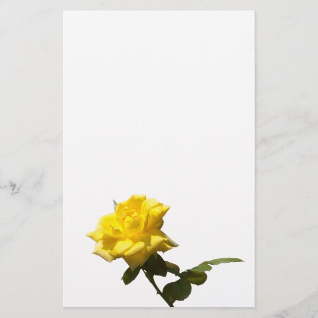 Yellow rose stationery (Front)