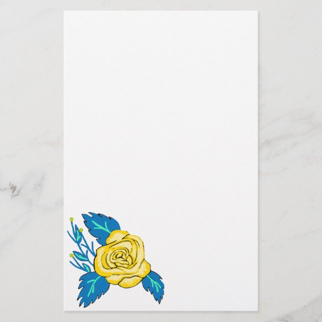 Yellow Rose Stationery (Front)
