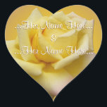 Yellow Rose Stickers Romantic Rose Wedding Sticker<br><div class="desc">Yellow Roses Stickers & Wedding Decor Fun Wedding Gifts Orange Rose Gifts & Rose Decor Fun Red Rose Personalised Wedding Anniversary Birthday Yellow Rose Invitation Stickers Rose Gifts for Any Day Beautiful Roses Prints Cards & Rose Gifts & Decor Photography Art & Design by Kim Hunter see www.kimhunter.ca</div>