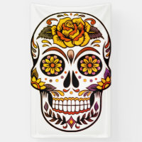 Yellow Rose Sugar Skull