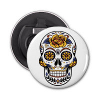 Yellow Rose Sugar Skull