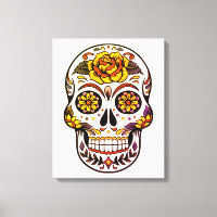 Yellow Rose Sugar Skull