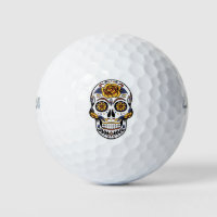 Yellow Rose Sugar Skull