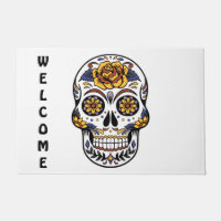Yellow Rose Sugar Skull Monogram