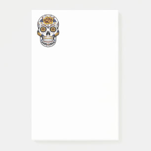 Yellow Rose Sugar Skull Post-it Notes