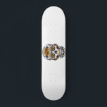 Yellow Rose Sugar Skull Skateboard<br><div class="desc">Floral accented sugar skull make great design for Day of the Dead event</div>
