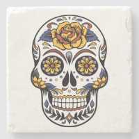 Yellow Rose Sugar Skull