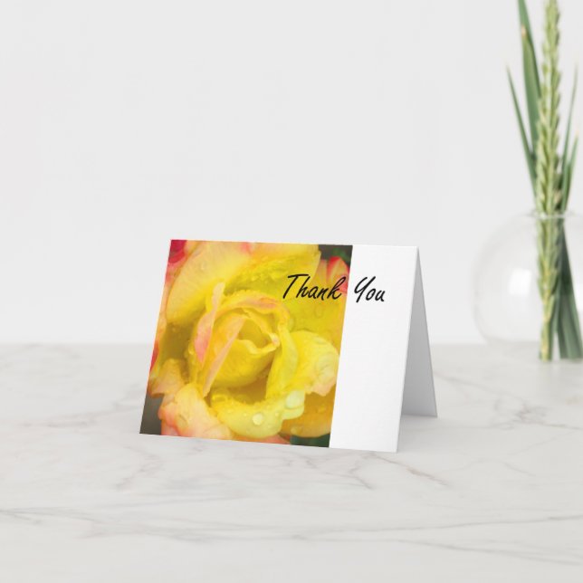 Yellow Rose Thank You card (Front)